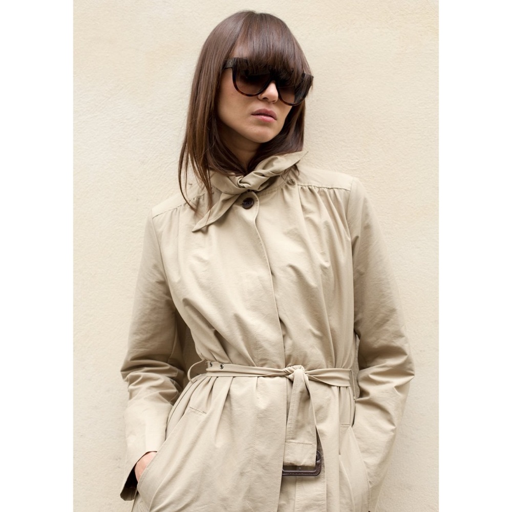 The Frankie Shop Beige Belted Trench Coat - Picture 2 of 11